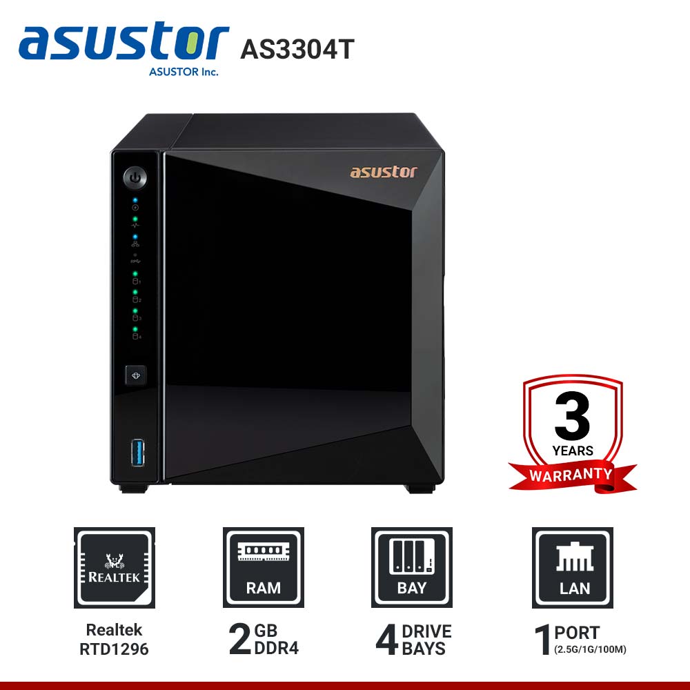 Asustor Drivestor 4 Pro AS3304T 4-BAY Nas