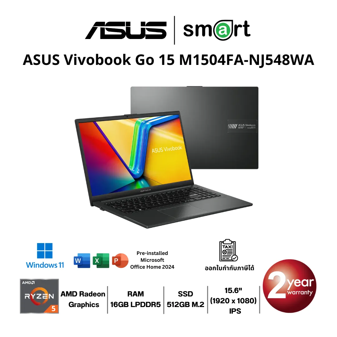 ASUS Vivobook Go 15 M1504FA-NJ548WA Ryzen 5 7520U/16GB/512GB/15.6"/Win11+Office (Mixed Black)