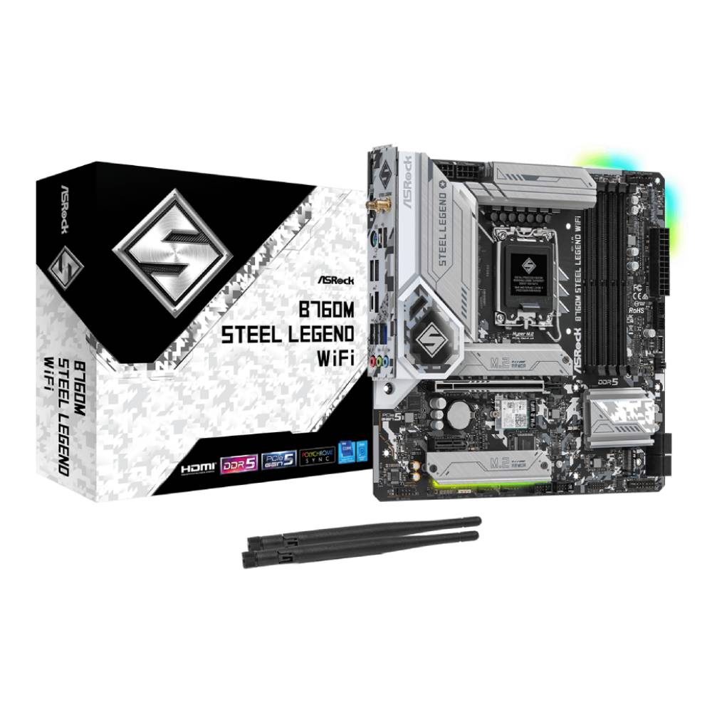 เมนบอร์ด ASRock B760M Steel legend WiFi DDR5 LGA-1700