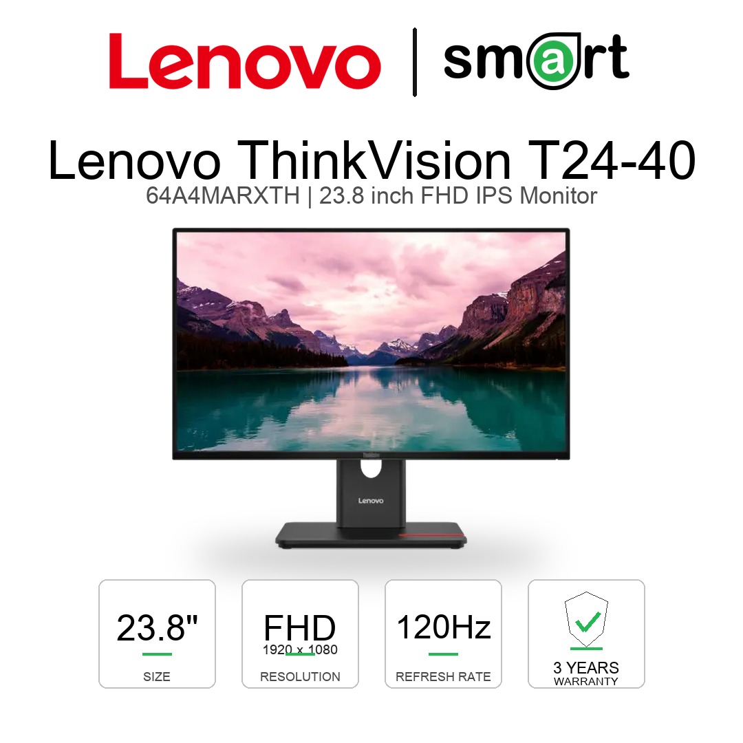 Lenovo ThinkVision T24-40 64A4MARXTH 23.8 inch FHD IPS 120Hz Monitor