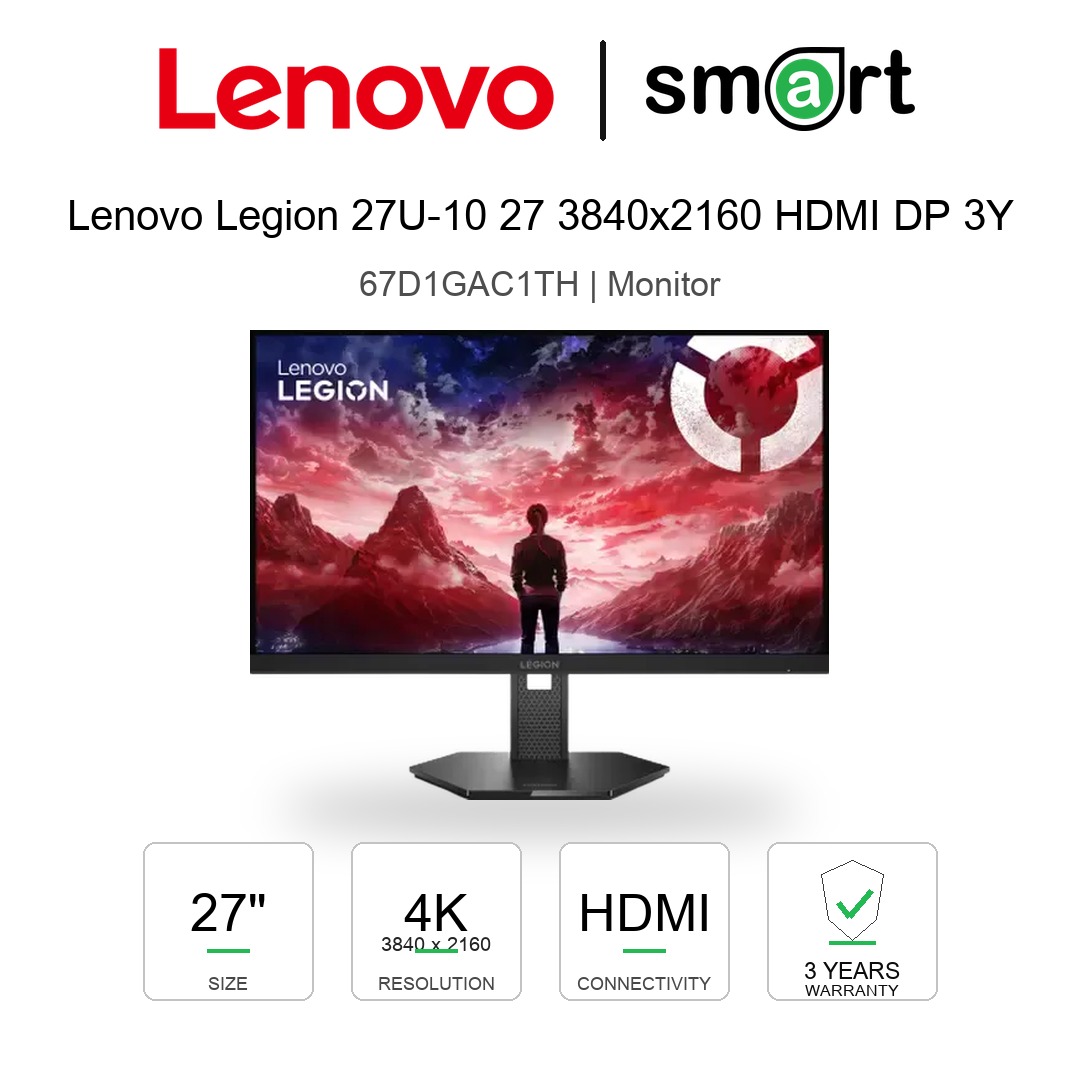 Lenovo Legion 27U-10 27 3840x2160 HDMI DP 3Y