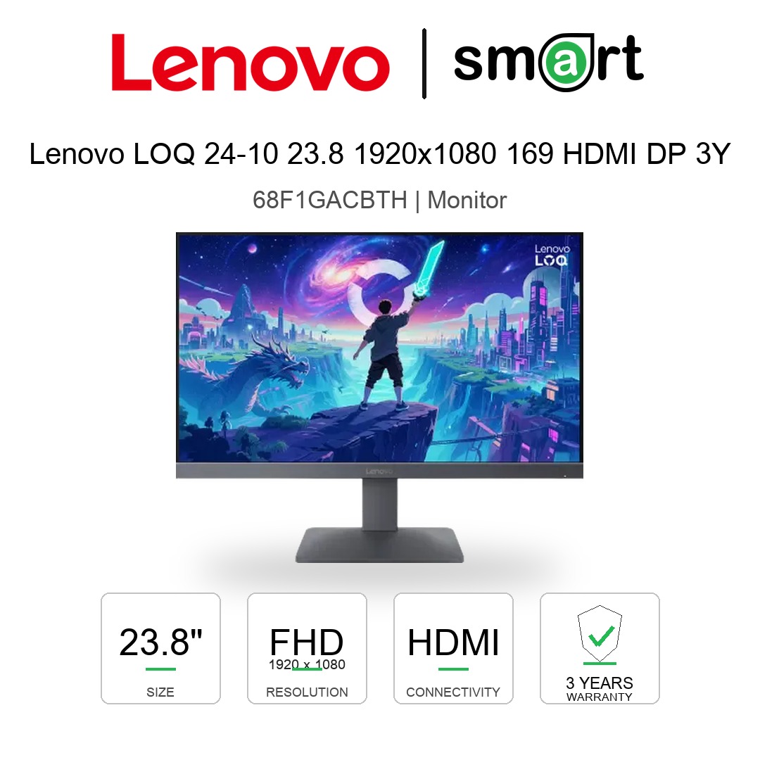 Lenovo LOQ 24-10 23.8 1920x1080 169 HDMI DP 3Y