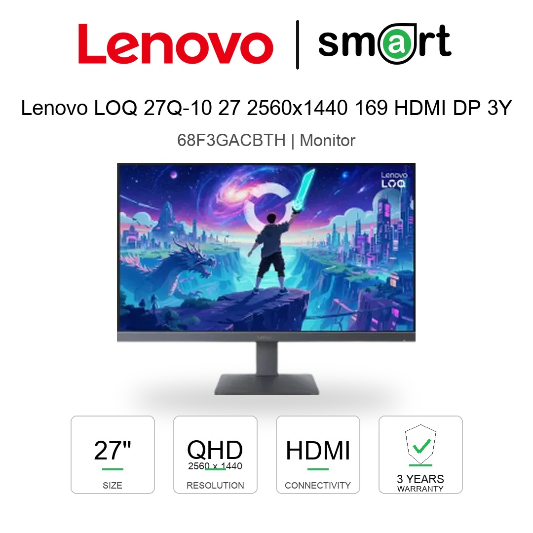 Lenovo LOQ 27Q-10 27 2560x1440 169 HDMI DP 3Y